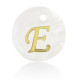 Colgante conchas especial letra E - Dorado-blanco